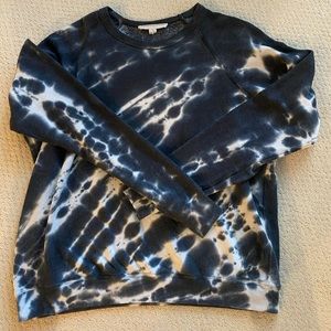 Tie-dye sweatshirt, Small, Black and grey/white